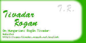 tivadar rogan business card